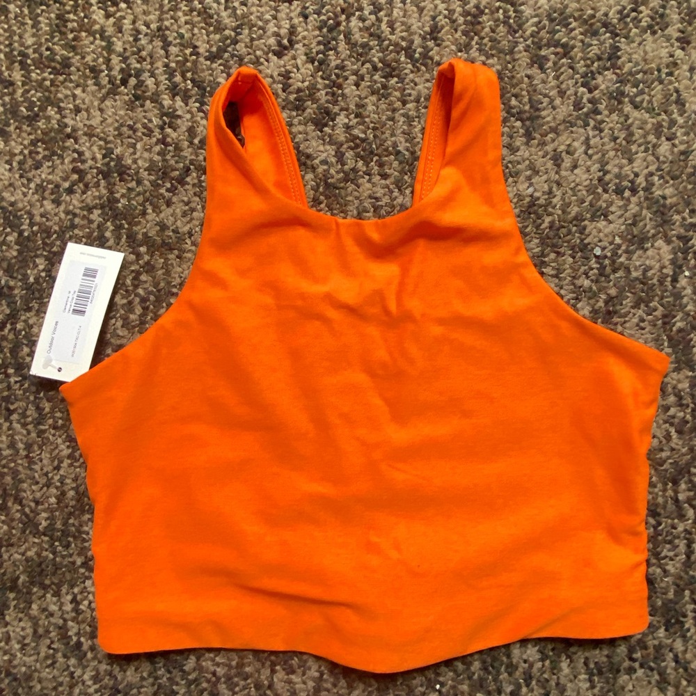 Outdoor Voices Venus Crop Top in Clementine
